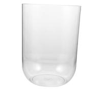 DIYEAH Clear Plastic Cylindrical Turtle Aquarium Tank for Home Office Space-saving Mini Betta Fish Bowl Low Maintenance Round Fish Tank for Multi-species Desktop Terrarium