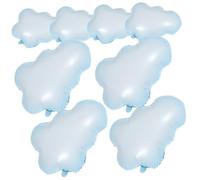 DIYEAH Cloud Shape Foil Balloons 8pcs Set Metallic Cloud Balloons Decoration for Birthday Baby Shower and Wedding Party Pastel Airplane Theme for Celebration