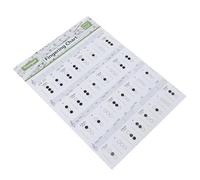 DIYEAH Coated Paper Trumpet Chord Practice Chart for Beginners with Easy to Read Finger Guide and Good Visual Effect, Creative Design White Poster for Novice Trumpet Players Random Color