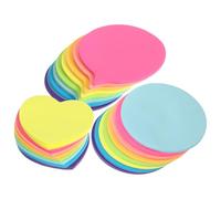 DIYEAH Colored Sticky Memo Notepads for Students - 24 Mini Notebooks with Heart, Bubble Circle Designs - Self-stick Note Pads for School, and Teacher Supplies