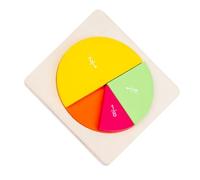 DIYEAH Colorful Educational Fraction Circles Fraction Pie Puzzle for Kids Wooden Math Teaching Kit for Children’s Learning and Classroom Use