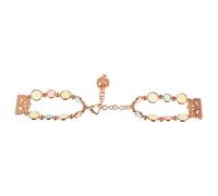 DIYEAH Comfortable Metal Pearl Watch Strap for Watch Rose Gold Night Glow Luxurious Jewelry Bracelet for Women and Men