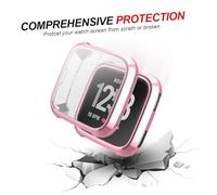 DIYEAH Compatible Protective Case Tpu Silicone Shockproof Watch Shell Cover Pink Flexible Bumper for Reliable Protection Against Scratches Fits All Ports for Comfortable Wear