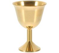 DIYEAH Copper Offering Cup Does Not Fade Easily with Three-Phase Moon and Pentagram Design, Bright Colour Delicate Tabletop Chalice for Temple or Home Use for Eastern Deity Enthusiasts