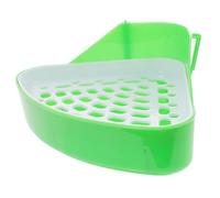 DIYEAH Corner Pet Toilet Potty Trainer for Small Animals Anti-leak Washable Litter Tray with Design Bunny Hamster Guinea Pig Litter Box for Comfortable Training