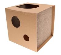 DIYEAH Corrugated Cardboard Cat Scratcher House Square Nest Bed for Indoor Cats Scratch Pad Safe Pet Supplies