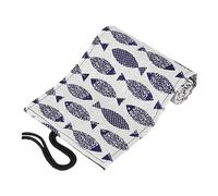 DIYEAH Cotton Linen Pencil Roll Case for Artists 48 Slots Portable Pencil Storage Organizer Cute Cartoon Saury Design for School Sketching and Drawing