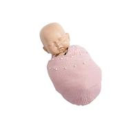 DIYEAH Cotton Pearl Swaddle Wrap for Photography Muslin Blanket for Sleeping Nursery Accessories for Newborns