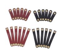 DIYEAH Cow Leather Cable Winders 24Pcs Headphone Wire Holders for Cord Management Organizing Cables - Assorted Color Useful for Electronics Storage