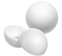DIYEAH Craft Foam Ball 2PCS 20cm Round White Polystyrene Spheres for DIY Projects Ornaments Half Foam Spheres Smooth Round Dome Ball for Christmas Wedding Party Favors DIY Project