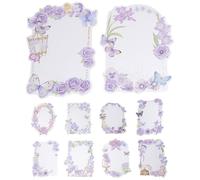 DIYEAH Crafting Frame Stickers Floral Photo Frame DIY Stickers Decorative Stickers for Scrapbooking Journals Albums Pet Material 12X9Cm