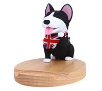 DIYEAH Creative Cartoon Dog Cellphone Holder Wooden Desktop Phone Stand for Smartphones Practical and Fun Dog Design Prevents Scratches and Sliding for Friends