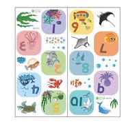 DIYEAH Creative Cartoon Pvc Floor Decals with Self-adhesive No Peeling Feature, 1 Sheet Hopscotch Game Sticker Suitable for Room and Corridor Decoration