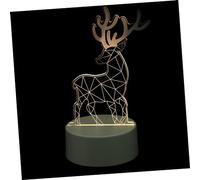 DIYEAH Creative Deer Night Lamp Warm Yellow LED Desktop Light USB Battery Operated Decorative Table Lamp for Bedroom Office Shelf Gift