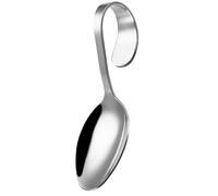 DIYEAH Curved Handle Spoon Protects Skin from Cutting Stainless Steel Sturdy and Not Easy to Deform, Buffet Serving Spoon for Kitchen and Hotel Use