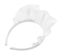 DIYEAH Cute Easy to Use Japanese Maid Headband Hair Accessory White Made of Cloth with Charming Lolita Character Design Versatile for Parties and Anime Cosplay