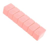 DIYEAH Daily Use 7-Compartment Medicine Organizer with Braille, Portable Weekly Pillbox with Individual Lids, Convenient Storage Case for Home and Travel - Pink