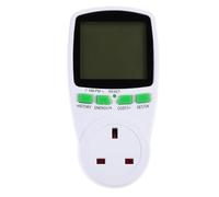 DIYEAH Digital Voltage Socket Analyzer UK Plug with LCD Energy Monitor for Power Consumption Measurement Environmental Protection Smart Energy for Home Electricity Cost Tracking