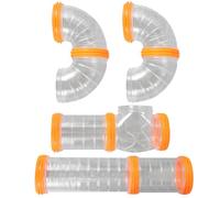 DIYEAH DIY Hamster Tunnel Kit Clear Tube with Scratch-resistant Material Detachable Cage Accessory for Spatial Thinking and Interactive Play Suitable for Small Pets