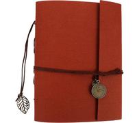 DIYEAH DIY Vintage Photo Scrapbook Album with Self-adhesive Pages, 32pcs Brown-red Handmade Scrapbooking Gift for Family Memories and ’ Crafts