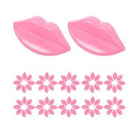 DIYEAH Doll Mouths Lip Shape Buttons with Smooth Finish 100pcs Pink Plastic and Versatile Application for Handmade Crochet Toys for Fun DIY Activities and Crafting Projects