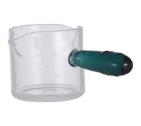 DIYEAH Double Espresso Coffee Cup Glass Measuring Cup 60ml with Fashionable Handle and Easy Pouring, Portable Double Shot Espresso Glass for Home and Cafe Use