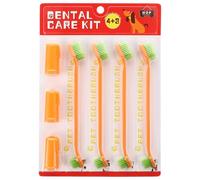 DIYEAH Double-Head Dog Toothbrush for Pet Teeth Care Soft Silicone Bristles with Ergonomic Handle for Puppies Cats Dogs Oral Cleaning and Gum Massage Kit for Comfortable Dental Hygiene