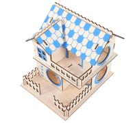 DIYEAH Double-layer Wooden Hamster House with No Odor and Long Serving Life, Delicate and Beautiful Look Pet Hamster Villa Suitable for Personal Home and Small Pet Store