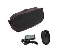 DIYEAH Durable USB Cable Charger Bag with Zipper and Shockproof Lining Portable Travel Digital Carrying Pouch with Hanging Ring for Power Bank and Data Cables Brown Mesh Design