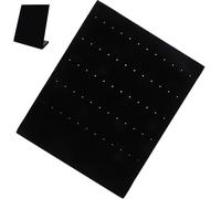 DIYEAH Earring Holder Organizer 60-hole L-shaped Black Velvet Ear Stud Display Stand Jewelry Storage Rack for Home and Photo Prop Use