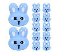 DIYEAH Easter Bunny Buttons, 12pcs Resin Rabbit Buttons 3D Bunny Sewing for DIY Clothes Garment Scrapbooking Costume Decorating Supplies Blue