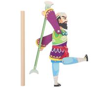 DIYEAH Easy to Carry Chinese Style Shadow Puppetry Kit for Wooden Puppet Educational Collectible Work Early Learning