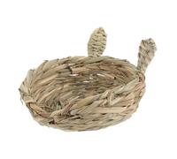 DIYEAH Edible Woven Grass Hamster Nest for Small Pets Chewing Molar for Gerbils Chinchillas Ferrets Safe Resting Mat and Cage Decor Teeth Grinding and Cozy Habitat