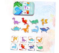 DIYEAH Educational Wooden Dinosaur Puzzle for Matching Brain Development Early Learning Gift for Boys