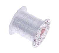 DIYEAH Elastic Beading Wire Thread 0.8mm 8m White Nylon Crystal Coil for DIY Jewelry Making Accessories and Necklaces, Convenient and Stretchable Bracelet Beading Wire for Crafting