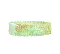 DIYEAH Elastic Light Green Headband for Women with Padded Alloy Material, Bright and Vibrant Sports Hairband for Fancy Ball and Carnivals, Holding Hair of Eyes