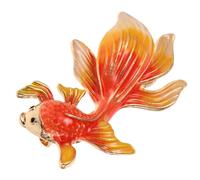 DIYEAH Elegant Orange Goldfish Brooch Pin for Clothes Made of Alloy, Easy to Use and Wear, Stylish Lapel Pin for Daily Fashion and Accessories