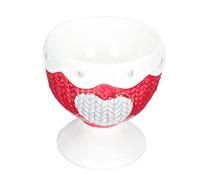 DIYEAH Embossed Ceramic Egg Holder Storage Tray Durable Heart Patterned Egg Organizer for Desktop Decor and Breakfast Use