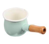 DIYEAH Enamel Small Cooking Pot Mini Milk Saucepan for Food Cooking Heat-Conductive Nonstick Food Pot for Boiling Milk Soup Instant Noodles and Sauces in Kitchen Random Color