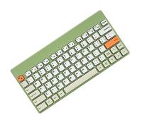 DIYEAH Ergonomic Keys Wired Keyboard for Desktop Computer and PC Stylish USB Keyboard with Low Profile Keys for Quiet Typing for Office and Gaming Use Orange Gray and Green