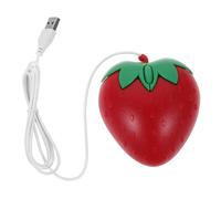 DIYEAH Ergonomic Laptop Mouse Pink with USB Connection Small and Cute Girl Mouse Featuring Cartoon Strawberry Design for Office and Travel Use Abs Material