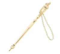 DIYEAH Ergonomic Metal Torah Pointer with Chain Comfortable Grip Bible Reading Finger Stick for Jewish Home School Travel Page Accessory to Enhance Reading Efficiency