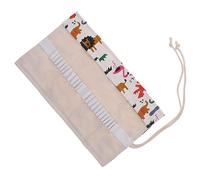 DIYEAH Ergonomic Pencil Wrap Roll Canvas Pencil Organizer Bag Roll up Pen Pouch for Artists