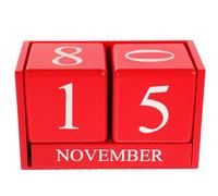 DIYEAH European Style Desk Calendar Decorative Perpetual Table Calendar Blocks Unique Density Board Design for Use Reusable Practical Living Decoration for Home Office Decor