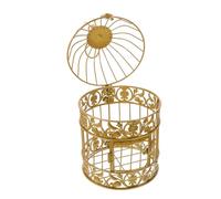 DIYEAH European Style Gold Decorative Birdcage 19X35Cm Iron Art Cage Adornment for Wedding, Party Ornament and Home Showcase Decoration
