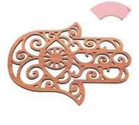 DIYEAH Evil Eye Wall Hanging Decor Hamsa Hand Wall Decoration Coffee Density Board Not Easy to Break Not Easy to Deform for Living Room Bedroom Cafe Random Color