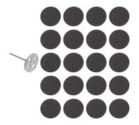 DIYEAH Exfoliating Grinding Slices for Dead Skin Removal and Stainless Steel Pedicure Sanding Disc with Adhesive Backing in Black Volcanic Stone and Nail Care