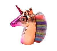 DIYEAH Fantasy Foundation Brush with Golden Handle Colorful Synthetic Bristles Cosmetics Brush for Women with Carrying Bag for Face Makeup