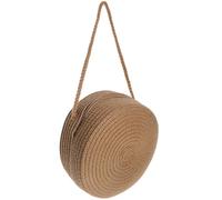 DIYEAH Fashionable and Interior Summer Khaki Design Easy Carry to Beach Straw Crossbody Bag with Roomy Purse for Women for Traveling and Weekend Getaways