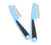 DIYEAH Fine Tooth Dandruff Comb with Comfortable Use for Pets 2pcs Stainless Steel Metal Hair Pick and Effective Removal of from Hair